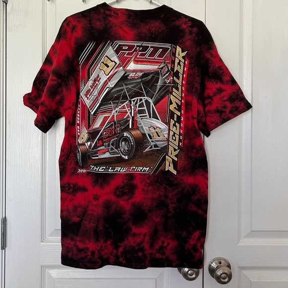 🆕Men’s Red Tie Dye Size Large Shirt - Picture 2 of 4